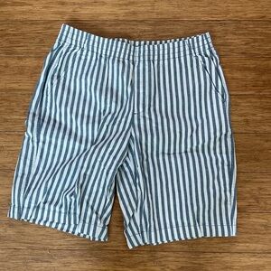 Lands' End Blue and White Striped Woman’s shorts